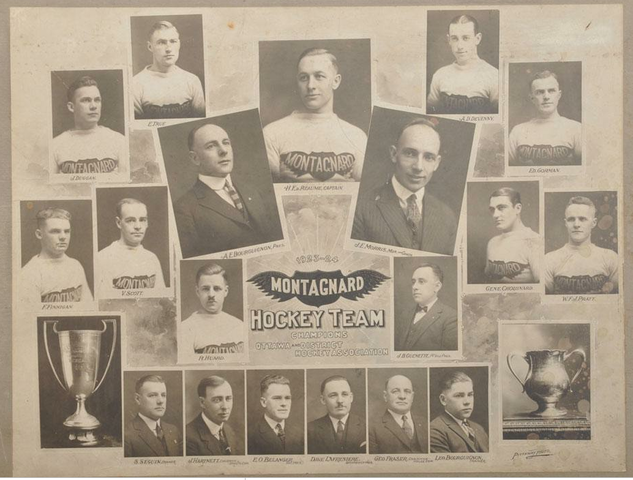 Montagnard Hockey Team - Ottawa Champions - 1924