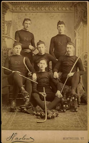 Roller Polo Team - Norwich University - circa 1890