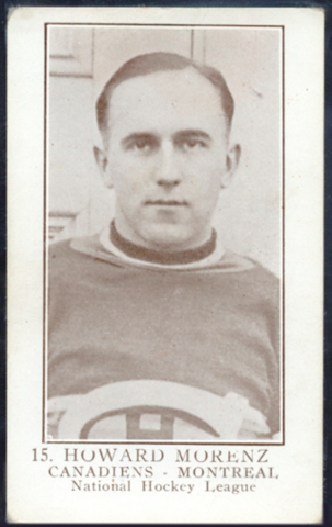 Howard Morenz Hockey Card 1923 Rookie Card