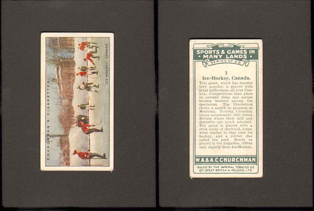 Churchman's Cigarette Hockey Card 1929 