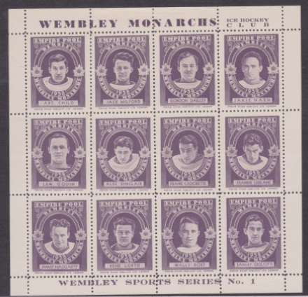 Wembley Monarchs - Ice Hockey - Poster Stamps - 1938
