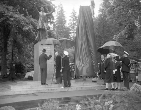 Governor General Georges Vanier - Unveiling Lord Stanley Statue