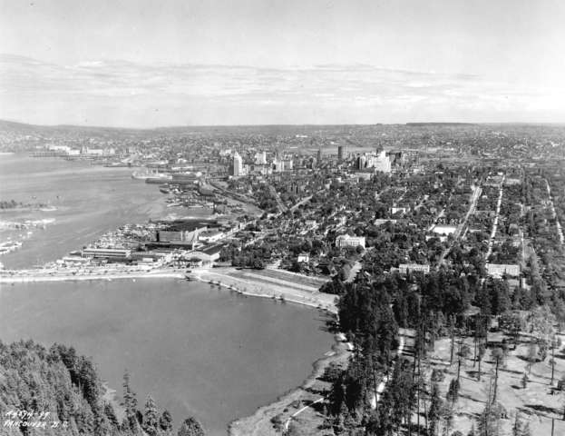Denman Arena - Vancouver - Coal Harbour - Aerial Photo - 1930s