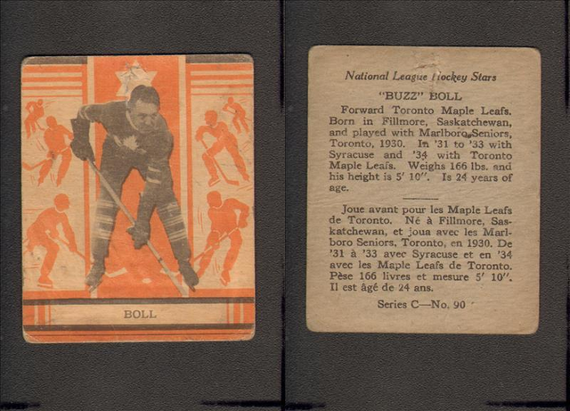 Hockey Card 1936  Buzz Boll -1
