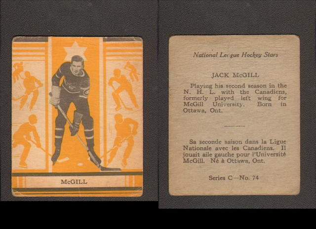 Hockey Card 1936 Jack McGill