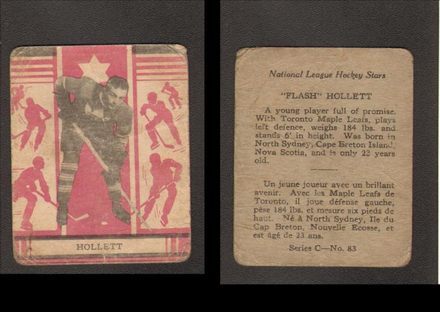 Hockey Card 1936  Flash Hollett