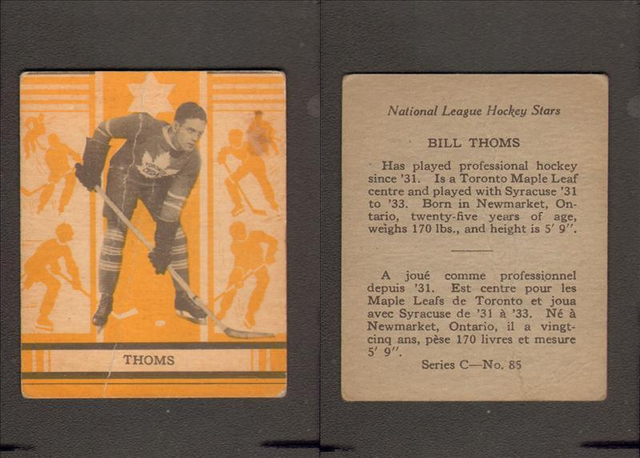 Hockey Card 1936 Bill Thoms