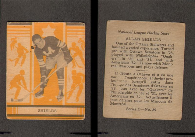 Hockey Card 1936  Allan Shields