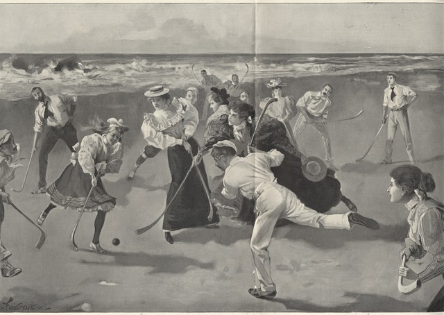 Hockey On The Sands - Beach Hockey - 1895