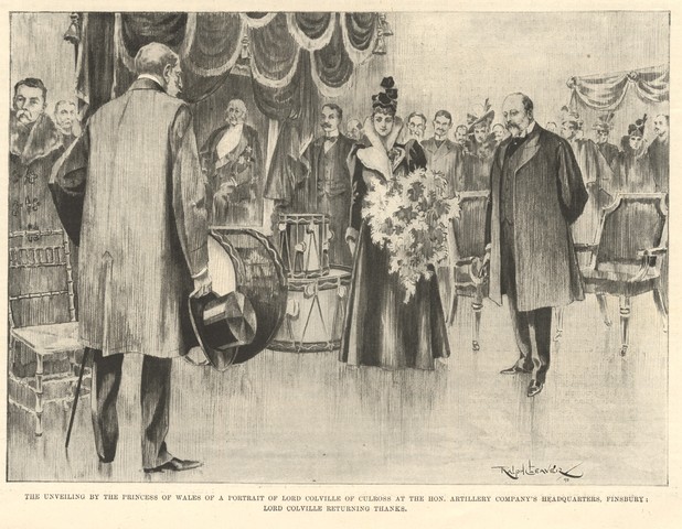 The Princess of Wales Unveils a Portrait of Lord Colville - 1898