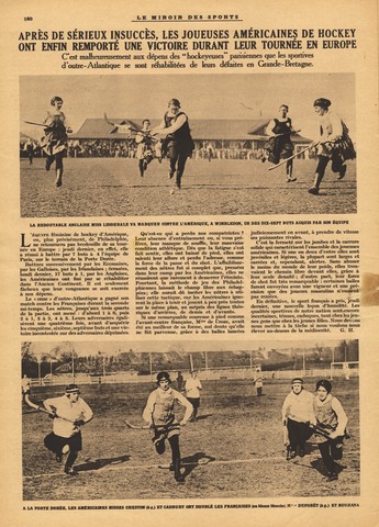 France Field Hockey - Le Miroir Des Sports - March 20 - 1924