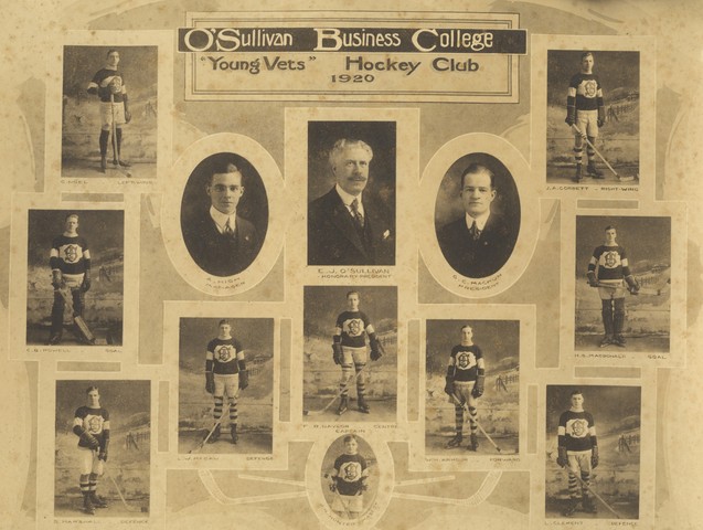 Young Vets Ice Hockey Club - O'Sullivan Business College - 1920