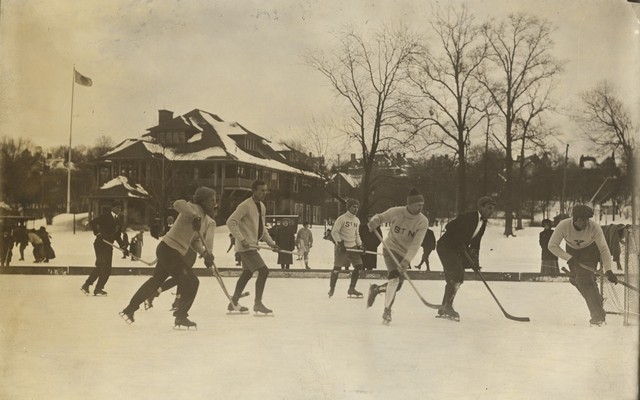 St Nicholas Hockey Club Playing a Little Shinny - Early 1900s