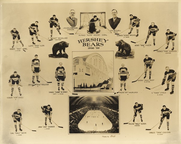Hershey Bears - Team Photo - 1938 / 39 - Hershey Sports Arena