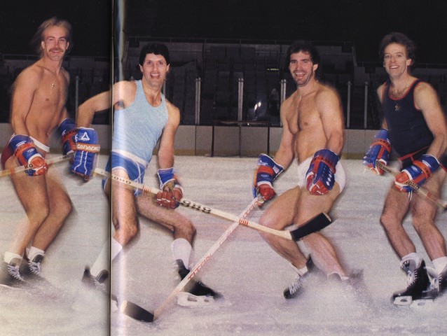 NY Islanders Skate Topless & Wearing only Underwear - 1983