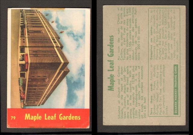 Ice Hockey Card 1955  Maple Leaf Gardens
