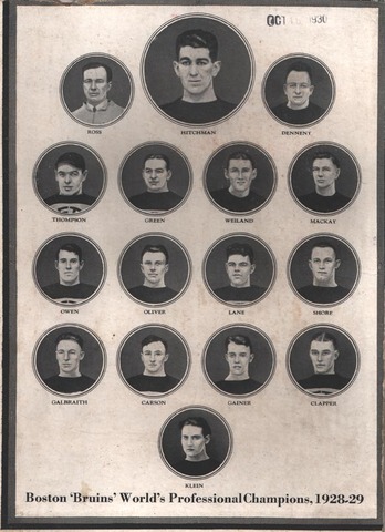 Boston Bruins - World's Professional Champions - 1929