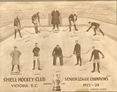 Shell Hockey Club - Dudleigh Cup Champions - 1924 - Victoria, BC