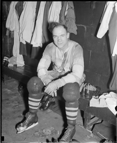Lionel Conacher after his Final NHL Game - 1937 - Locker Room