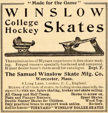 Winslow College Hockey Skates - 1905