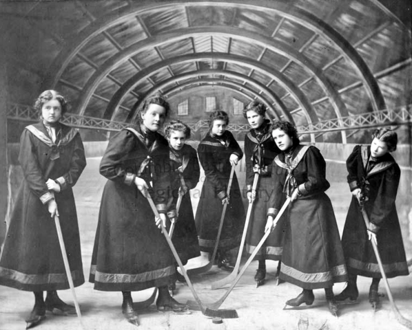 Rossland Women's Hockey Team - Circa 1900 at Rossland Arena