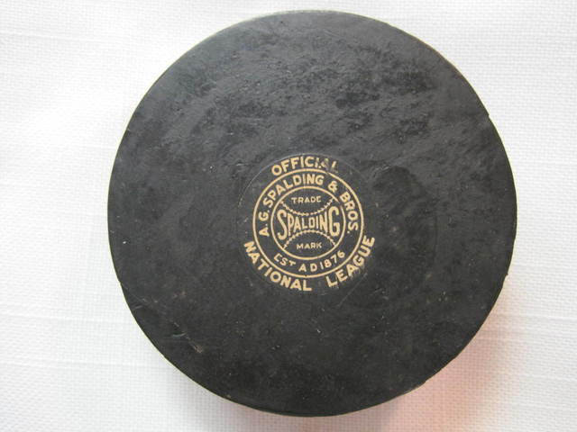 Antique Ice Hockey Puck - A G Spalding & Bros 
