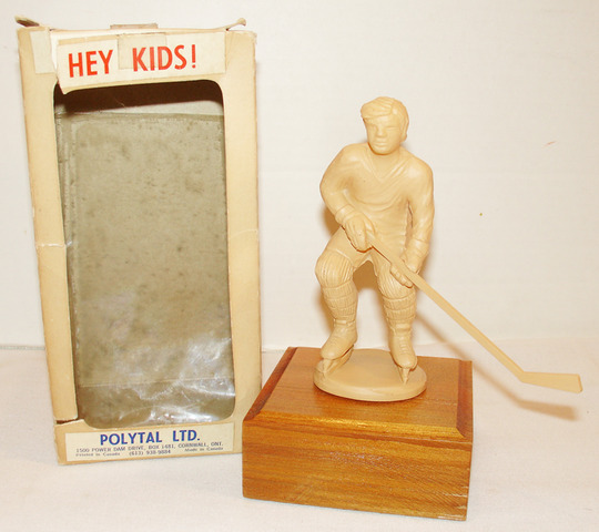 Vintage Ice Hockey Figurine - Plastic - 1960s - Polytal Ltd