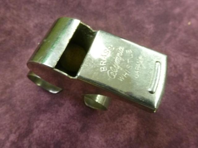Vintage Referee Whistle - Brass Olympia Whistle - Japan
