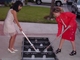 Hockey Goddesses Playing Box Hockey - In High Heels Too :-)