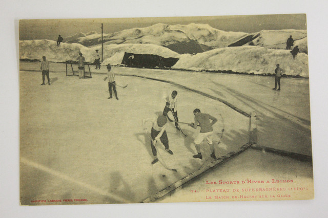 Antique Frech Ice Hockey - Superbagnères Resort - Early 1900s