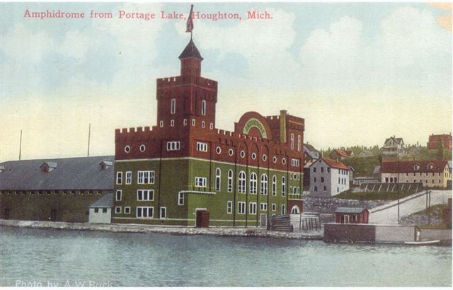 Houghton Amphidrome, Portage Lake in Houghton, Michigan - Early 1900s