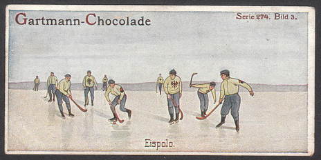 Antique Ice Polo / Eispolo Trade Card - Gartmann-Chocolade  1909