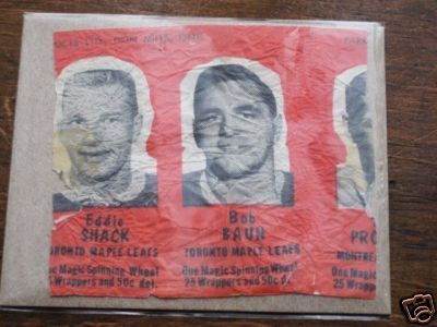 Ice Hockey Card Wrapper 1960 1