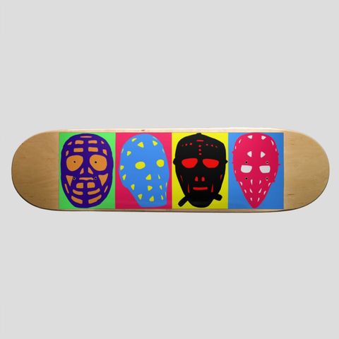 Skateboard Deck - Hockey Goalie Mask Deck - Game Face Gear