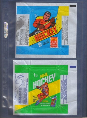 Hockey Card Wrapper 1969 72