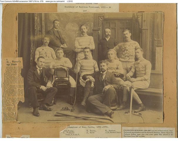 Chebucto Hockey Team - Halifax Chebuctos - Champions - 1888-1894