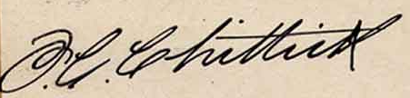 Fred C Chittick Autograph - Ottawa Hockey Club - Late 1890s