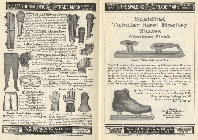 Spalding Hockey Gloves Ad - 1915 - Spaldings Athletic Library
