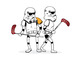 Star Wars Stormtroopers Playing Floorball - Illustration