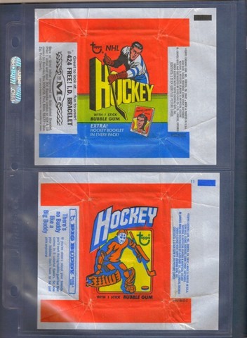 Hockey Card Wrapper 1971