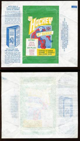 Hockey Card Wrapper 1972